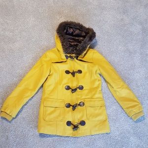 Forever 21 Mustard Yellow Pea Coat